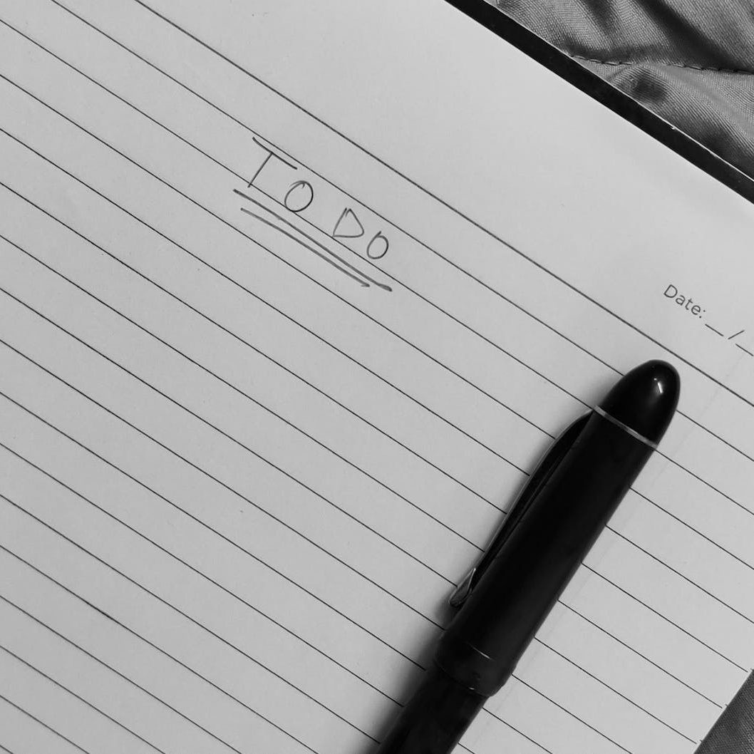 close up of an empty to do list in a notebook
